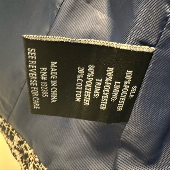 Stella & Lorenzo Metallic Tweed "Lady" Style Jacket - Picture 8 of 8